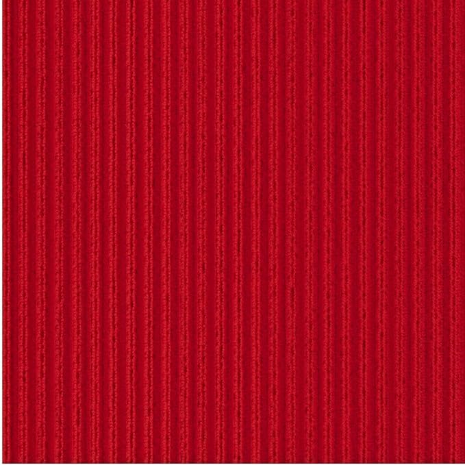 Ottomanson Mud Mat 3' x 3'11" Entryway Rug - Non-Slip Scraper Doormat for Muddy Paws, Dirt Trapping Indoor/Outdoor Mat for High-Traffic Areas, Kitchen, Garage, Patio, Red