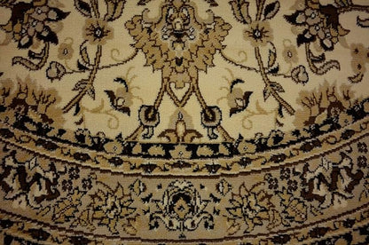 Unique Loom Sialk Hill Collection Area Rug - Washington (7' 10" Round Ivory/Black)