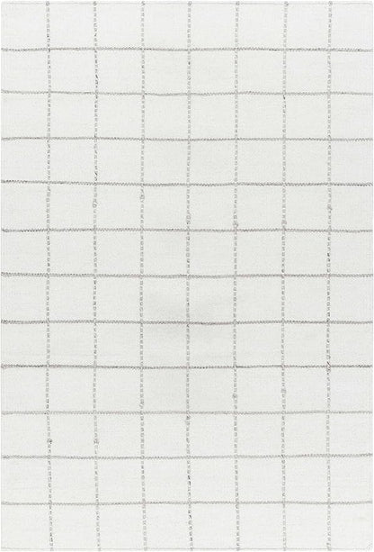 Mark&Day Wool Rugs, 5x7 Ishaq Cottage Off-White Area Rug, White Silver Carpet for Living Room, Bedroom or Kitchen (5' x 7'6")