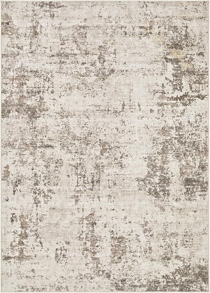 10x12 Area Rug Living Room Rugs - Washable Neutral Modern Abstract Soft Thin Large Rug Indoor Floor No Slip Rug Carpet for Bedroom Under Dining Table Home Office Decor - Dark Brown