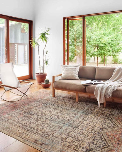 Loloi Loren Collection LQ-17 Charcoal/Multi 7'-6" x 9'-6" Area Rug