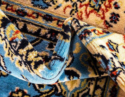 Unique Loom Sialk Hill Collection Area Rug - Washington (9' x 12' Rectangle Light Blue/Navy Blue)