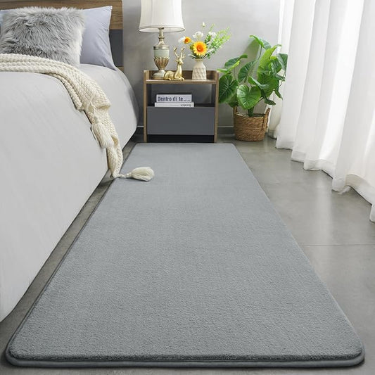 Amearea Modern Soft Hallway Runner Rug, 3x8 Feet Area Rug Runners for Hallways, Washable Runner Rugs, Non Slip Memory Foam Rug Grey Runner Rugs Carpet for Entrance Kitchen Kids Room Decor