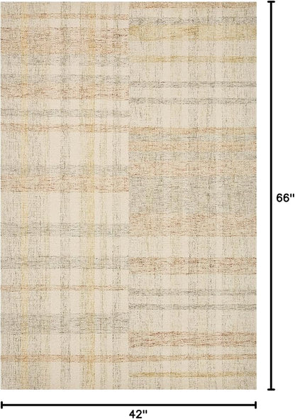 Loloi Chris Loves Julia Chris Collection CHR-04 Natural/Multi 3'-6'' x 5'-6'', .50" Pile Height, Accent Rug