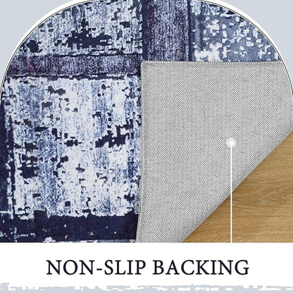 LOCHAS Washable Runner Rugs for Hallway, 2x6 Non Sip Soft Rug for Bedroom Entryway Kitchen Laundry Room, Long Abstract Carpet for Indoor Floor Bedside, Geometric Vintage Home Decor, Pet & kid Friendly