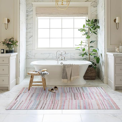 Fame Living Washable Area Rug. Modern Farmhouse. Vintage. Turkish. Bohemian. Distressed. Oriental. Traditional. Rugs for Living Room. Dining. Bedroom. Office. Entryway. Foyer. (865MM, 5' x 6'9")