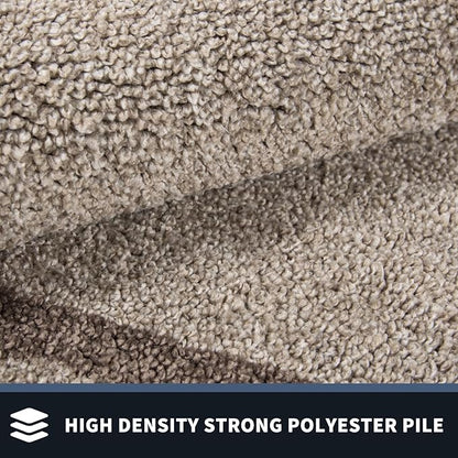 PURRUGS Dirt Trapping Door Mat 24" x 70", Non-Slip/Skid Machine Washable Entryway Rug, Shoes Scraper, Area Rug, Super Absorbent Welcome Mat for Muddy Wet Shoes and Paws, Beige & Grayish Brown