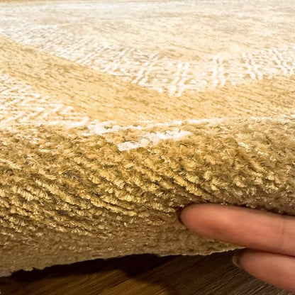 Alfa Rich 7x10 Amber Gold Washable Area Rugs for Living Room Bedroom Kitchen Dining Cotton Rug
