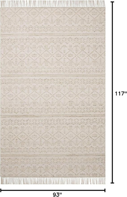 Loloi Angela Rose Rivers Collection RIV-03 Sand/Ivory 7'-9" x 9'-9" Reversible Area Rug