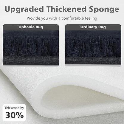 Ophanie Upgrade 6x9 Rugs for Living Room,Dark Black Fluffy Carpet Large Fuzzy Plush Shag Comfy Soft, Non-Slip Indoor Floor Carpet,for Kids Boys Girls, Room,Bedroom,Playroom, Home Decor Aesthetic
