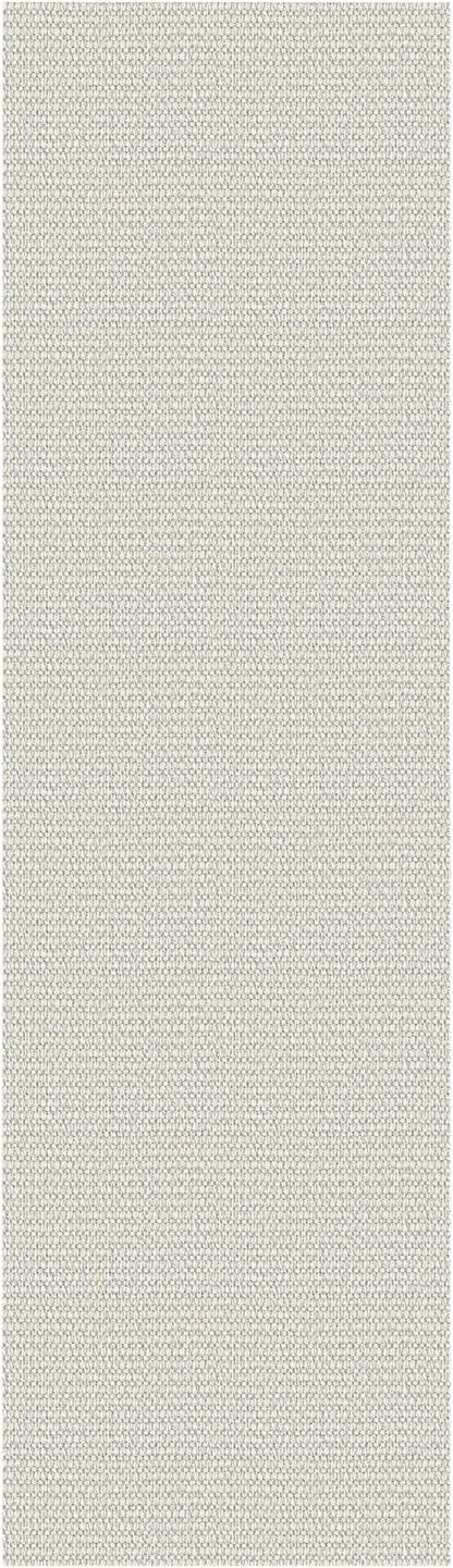 EARTHALL Woven Runner Rug 2x8 Ft Washable Runners for Hallways Cotton Rubber Backed Kitchen Runner Braided Indoor Floor Carpet Runners for Entryway, Hallway, Kitchen, Bedroom, Cream/Grayish