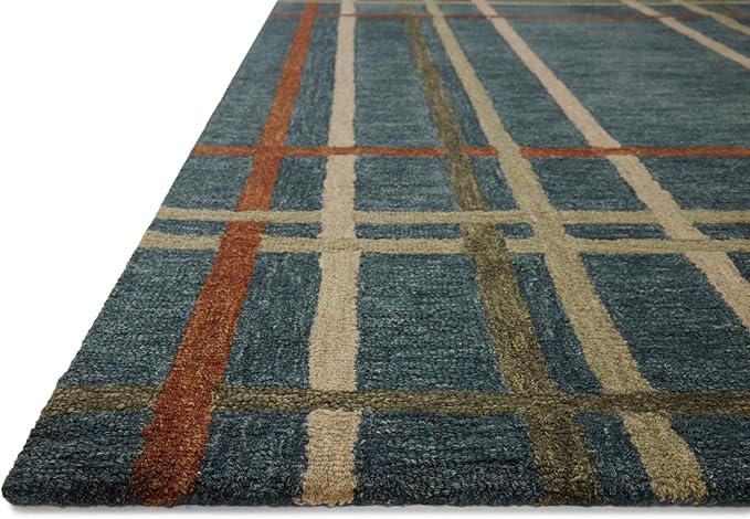 Loloi Magnolia Home by Joanna Gaines Waylon Collection WAY-01 Denim/Multi 5'-0" x 7'-6" Area Rug