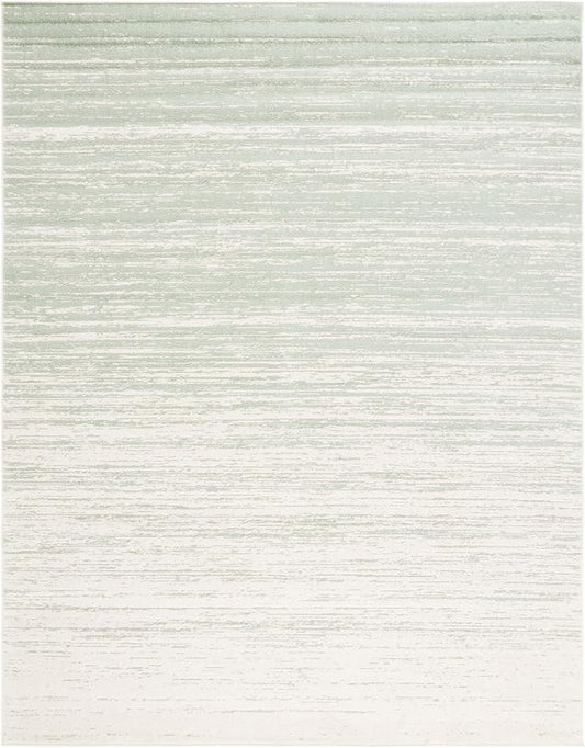 SAFAVIEH Area Rug 11x15 - Adirondack Collection - Large - Sage & Ivory, Modern Ombre Design, Non Shedding & Easy to Clean, Ideal for Living Room, Bedroom, Office, Dining Space (ADR113X)