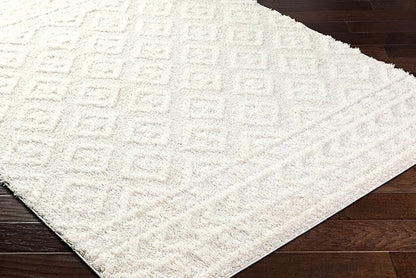 Hauteloom Eivin Living Room, Bedroom Area Rug - Contemporary - Plush Pile - Cream - 18" Sample
