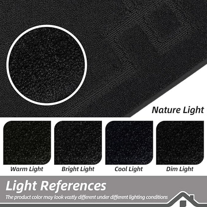 BEQHAUSE Door Mat 36" x 60", Non-Slip Door Mats Indoor Entryway Rugs Washable Low-Profile Absorbent and Stain Resist Floor Mats, Dog Door Mat for Front Back Door, Muddy Wet Shoes & Paws, Black