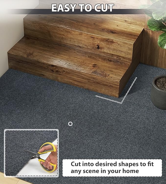 jxgzyy Commercial Outdoor Mat 2'11" x 4'11", Non Slip Front Door Mat Outside Entrance, Heavy Duty Waterproof Floor Mat for Porch, Home, Patio, Garage, Entryway, Grey
