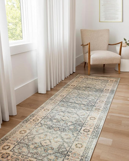 Loloi Jocelyn Collection JOC-04 Sky/Multi 2'-3" x 7'-6" .38" Thick Runner Rug