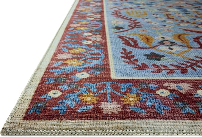 Loloi Rifle Paper Co. Canopy Collection CNP-03 Red/Blue 6'-0" x 9'-0" Area Rug