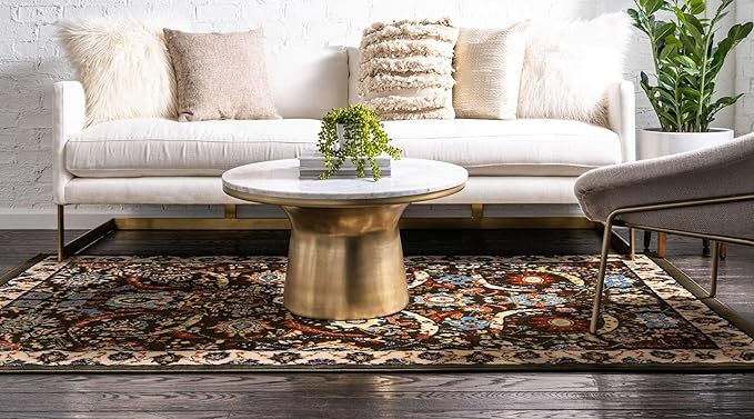 Unique Loom Espahan Collection Area Rug - Cape Cod (2' 2" x 3' 1" Rectangle, Green/ Black)