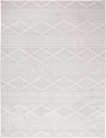 SAFAVIEH Area Rug 12x15 - Tulum Collection - Large - Ivory & Light Grey, Moroccan Boho Tribal Design, Non-Shedding & Easy to Clean, Ideal for Living Room, Bedroom, Dining Space (TUL272G)