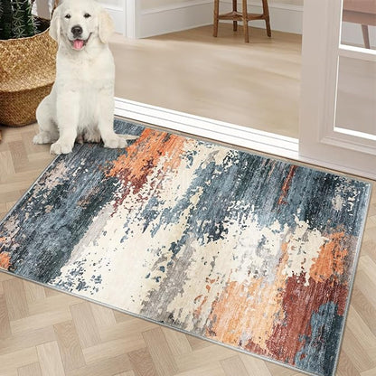 COMSLE Door Mat Soft Absorbent Indoor Front Entryway Rug Machine Washable Entrance Mats for Muddy Paws Non Slip Throw Rugs 24" x 36" Doormat for Inside Foyer Bedroom - Yellow