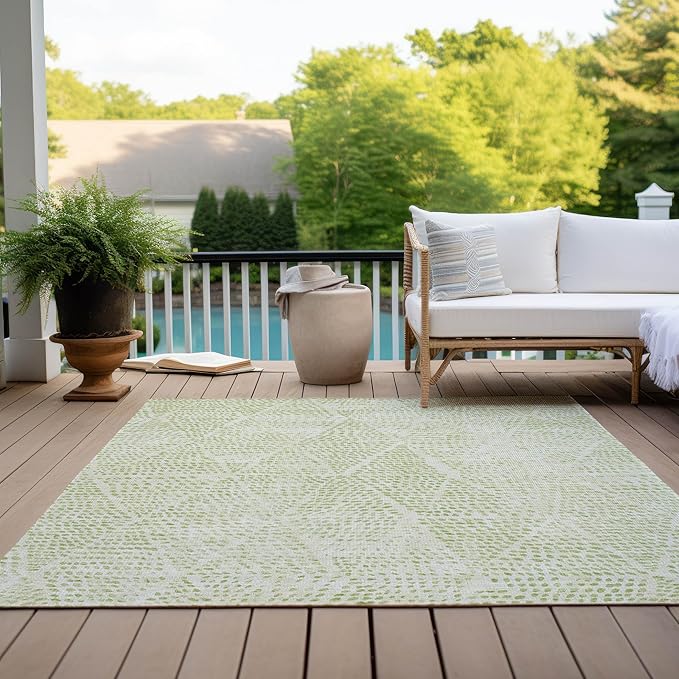 Addison Rugs Chantille ACN591 Aloe 10' x 14' Indoor Outdoor Area Rug, Easy Clean, Machine Washable, Non Shedding, Bedroom, Living Room, Dining Room, Kitchen, Patio Rug