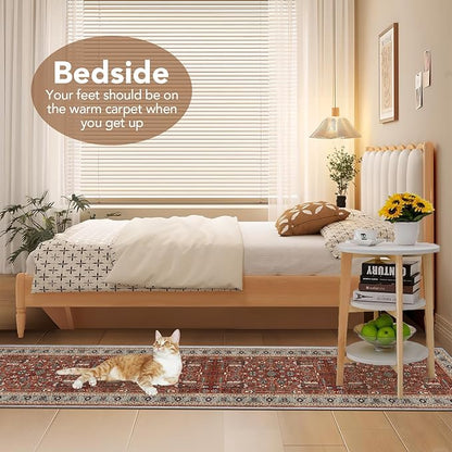 Washable Hallway Runner Rugs 2x10 Stain Resistance Runners for Hallways Entrance Bedside Non-Slip Runner Rugs