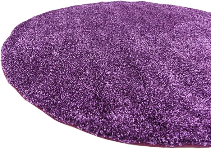 Unique Loom Solo Collection Area Rug - Calabasas (6' 1" Round, Violet)