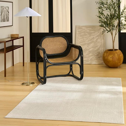 Nourison Home Nordic Ivory 5' x 7' Area Rug - Easy Clean, Non Shedding, Bed Room, Living Room, Dining Room, Kitchen (5' x 7')