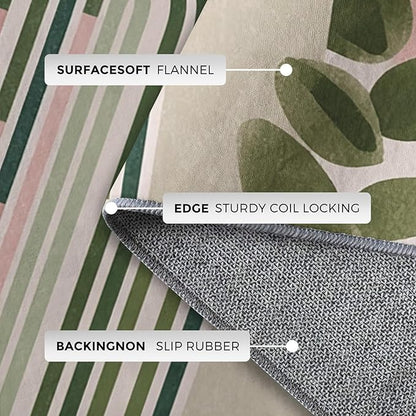 Mid Century Modern Rugs for Home Decor, 5x7 ft, Boho Abstract Geometry Area Rugs for Living Room, Soft Non Slip Washable Minimalist Arched Carpet Bedroom Decorations Dt-Ghf-19