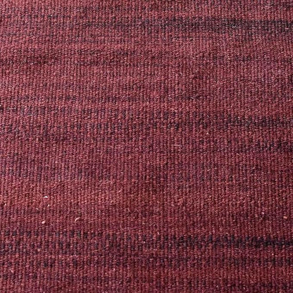 Rugsotic Carpets Hand Woven Flat Weave Kilim Wool ECO-Friendly Area Rugs - 6'x6', Square Shape, Dark Red Color, Solid Plain Design, Low Pile Handmade Area Rugs for Living Room, Bed Room (D00111)