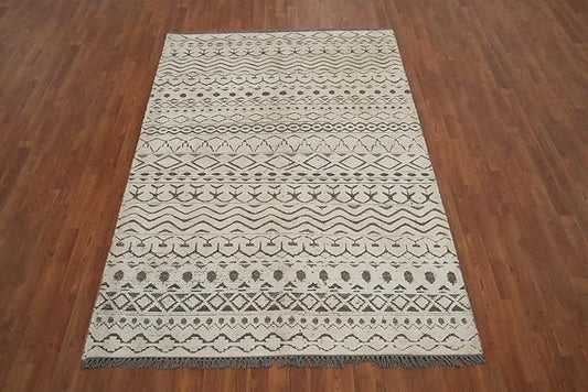 Modern Collection 7' 7'' X 5' 3'' Rug Rug, All-Over Viscose Silk Carpet for Home Décor, Foyer and Hallway