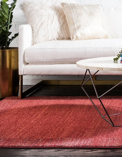 Rugs.com Angelica Collection Rug – 7' x 10' Terracotta Medium Rug Perfect for Bedrooms, Dining Rooms, Living Rooms