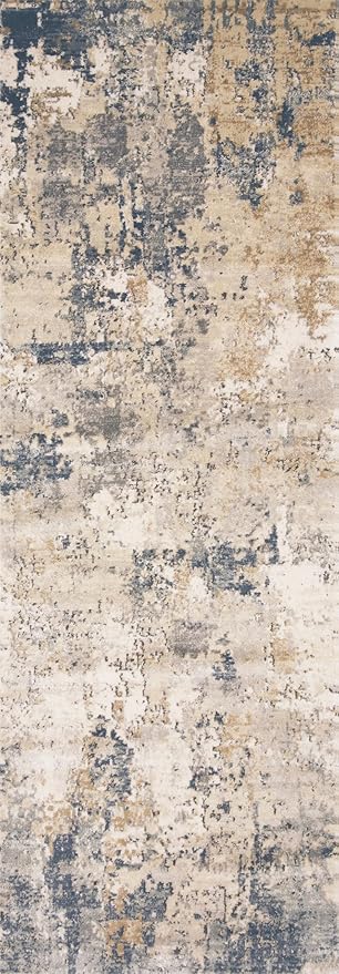 Loloi Teagan Collection TEA-06 Sand/Mist 2'-8" x 10'-6" Runner Rug, Large, Soft Neutral Rug, High-Traffic for Living Room, Bedroom, Home Office, Dining Area