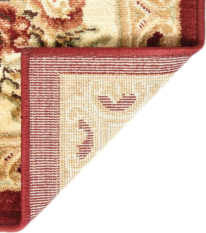 Unique Loom Versailles Collection Traditional Classic Floral Motif Area Rug (10' 0 x 14' 0 Rectangular, Burgundy/Ivory)