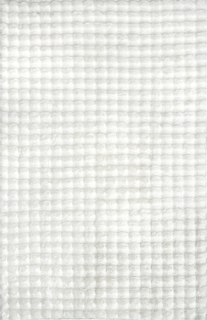 nuLOOM 7'6' x 9'6' Cozy Plush Area Rug, Machine Washable, Non-Slip, Soft Fluffy Shag Carpet for Living Room Bedroom Kids Room Nursery Home Decor, Jeni White