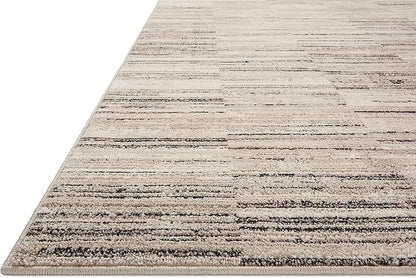 Loloi Darby Collection DAR-01 Charcoal/Sand 2'-7" x 12'-0" Runner Rug