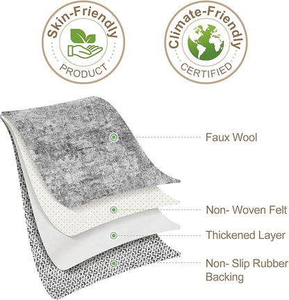 Nakagishi 5x7 Area Rugs Living Room: Washable Abstract Large Neutral Soft Rug Stain Resistant Modern Indoor Floor Non-Slip Carpet for Bedroom Nursery Kids Playroom Office Dining Room Dorm- Grey