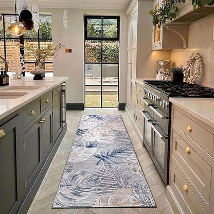 CAMILSON Runner Outdoor Rugs Oriental Retro Traditional Floral Medallion Area Rug 2x7 Non-Shedding Stain Resistant Indoor Carpet for Bathroom Hallway Kitchen Office (2 x 7 / Blue)