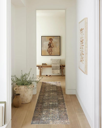 Loloi Amber Lewis Morgan Collection MOG-03 Denim/Multi 11'-6" x 14'-6" 38" Thick Area Rug feat. CloudPile, Neutral, Room Décor, Vintage Inspired, Livingroom, Bedroom, Dining Area
