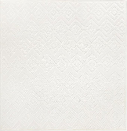 Nourison Home Versatile Ivory White 9' x Square Area Rug - Easy Clean, Non Shedding, Bed Room, Living Room, Dining Room, Kitchen (9' x Square)