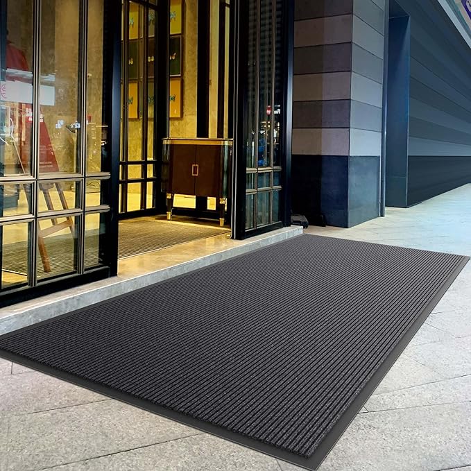 Amyracel Front Door Mat Indoor Outdoor Entrance, 36" x 60" All-Season Waterproof Doormat for Enterway, Heavy Duty Commercial Floor Mat, Fade Resistant, Rubber Back, Low Profile, Easy Clean