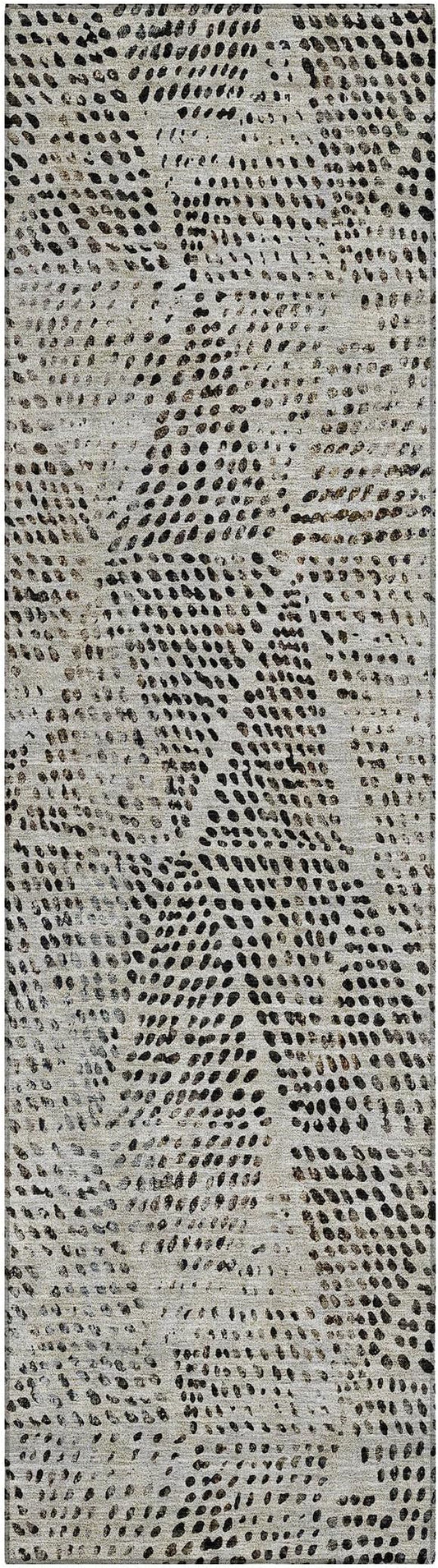 Addison Rugs Chantille ACN591 Gray 2'3" x 7'6" Indoor Outdoor Hallway Runner Rug, Stain Resistant Washable Kitchen Area Carpet for Bathroom, Laundry and Bedroom Rug