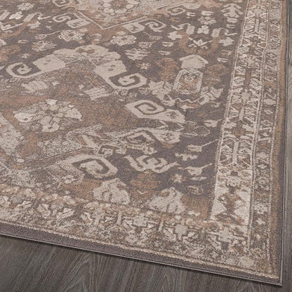 LUXE WEAVERS Moroccan Floral Beige 5x7 Area Rug for Living Room