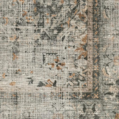 RUGGABLE Washable Vintage Area Rug – Sarrah Sage 5x7, Stain-Resistant, Non-Slip – Medium Machine Washable Rugs for Living Room, Bedroom, Hallway, Entryway & Office–with Standard Pad