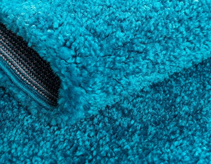 Unique Loom Solo Collection Area Rug - Calabasas (5' 3" x 7' 7" Rectangle, Turquoise)