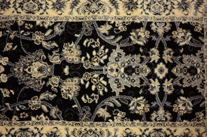 Unique Loom Sialk Hill Collection Area Rug - Washington (2' 7" x 10' Runner Black/Gray)