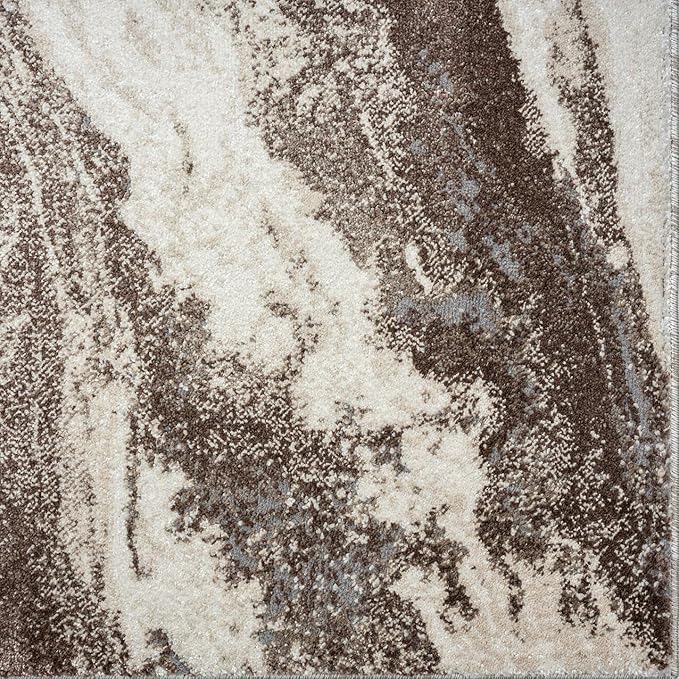 LUXE WEAVERS Lagos Collection 7983 Brown 2x7 Art Deco Geometric Area Rug