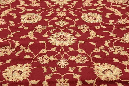 Unique Loom Voyage Collection Traditional Oriental Classic Intricate Design Area Rug (8' 0 x 8' 0 Square, Red/Gold)