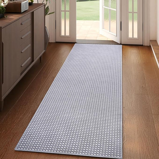 Boho 2x5 ft Hallway Runners Rug Washable Long Woven Kitchen Runner Mat Rugs Non Slip, Soft Entryway Laundry Hall Runner Floor Carpet for Indoor Backdoor Bedroom Kitchen Living Room, Gray